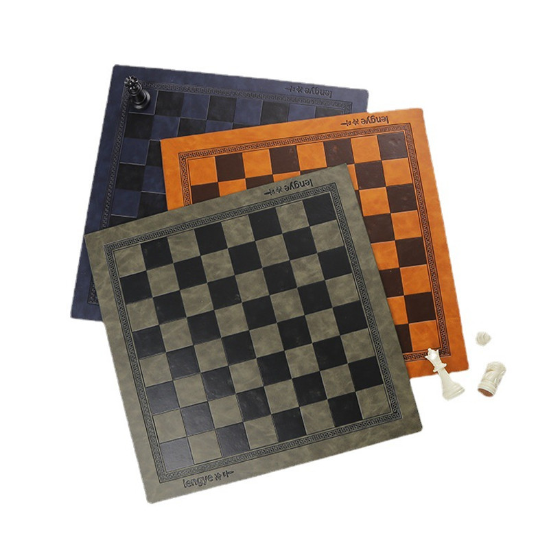 2022 Νέα δερμάτινα διεθνή επιτραπέζια παιχνίδια σκακιού Mat Checkers Universal Chessboard