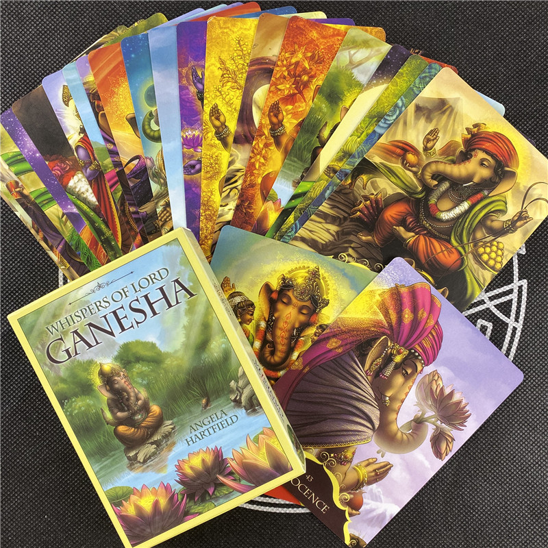 Tarot kártya Lord Ganesha Oracle suttogásaihoz Társasjáték Tarot Pakli teljes angol verzió