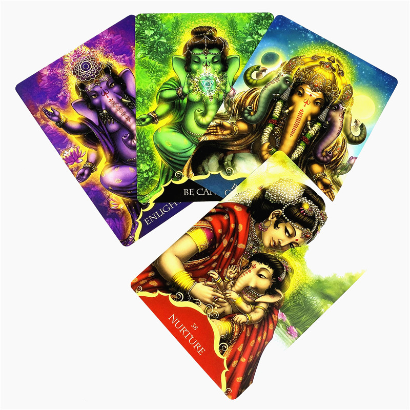 Tarot kártya Lord Ganesha Oracle suttogásaihoz Társasjáték Tarot Pakli teljes angol verzió