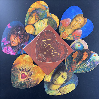 Amenti Oracle Cards Feather Heart Deck și ghid Ghid Înțelepciunea antică pentru lumea modernă Tarot pentru începători Joc de divinație