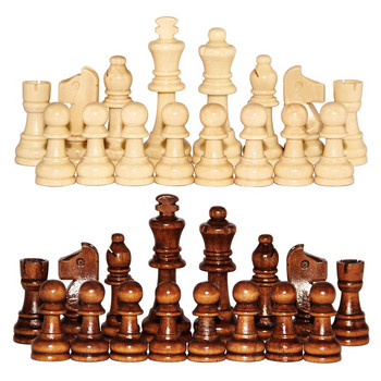 Ξύλινα κομμάτια σκακιού 2,2 ιντσών Ξύλο σκακιστών Σετ φιγούρες βασιλιάδων Τουρνουά επιτραπέζιου παιχνιδιού σκακιού Staunton Pawns Figurine Backgammon Madera