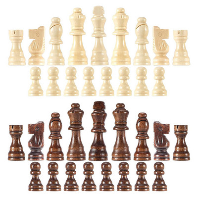 Piese de șah din lemn de 2,2 inch Set de șah din lemn Figurine Rege Joc de masă de șah Turneu Staunton Pioni Figurină Table Madera
