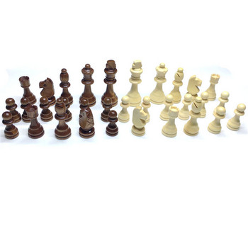 Υψηλής ποιότητας ξύλινα διεθνή κομμάτια σκακιού με χάρτινη σκακιέρα King Height 65mm Εκπαιδευτικό Εργαλείο Παιχνιδιού Σκακιού