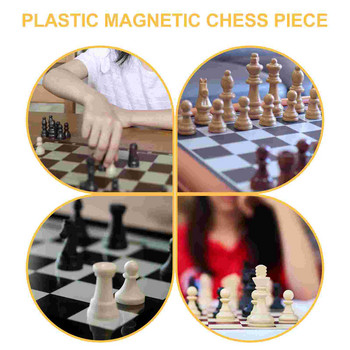 32 τμχ Μαγνητικό κομμάτι σκακιού Μαγνητικές πέτρες Σκάκι Αξεσουάρ Knight Magnetic King Chess Piece Επιτραπέζιο παιχνίδι Πλαστικό παιδικό παιχνίδι Παιδί