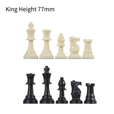 32 tk plastikust malenupud Chessmen International sõnamale komplekt Mustvalge male ilma malelauata malemängu meelelahutustarvikud