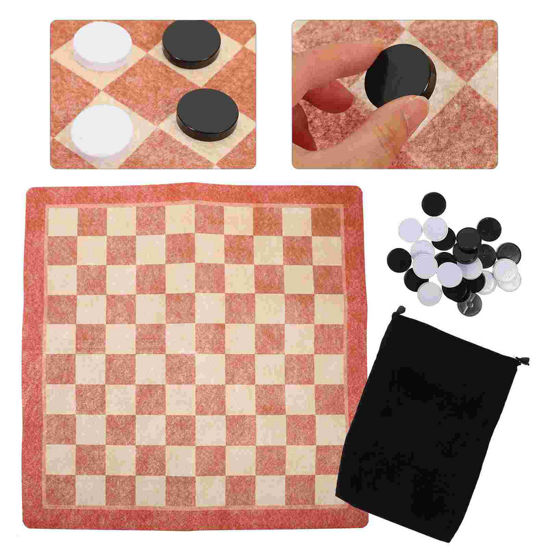 Lauamäng Mini reisimalekomplekt Vintage mänguasjad kabe Vintage reisimalekomplekt riidest tasku malelaud laps