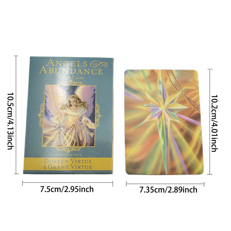 Angels of Abundance Oracle Cards Английска версия Tarot Card Deck Fate Divination Gameplay Family Party Board Game