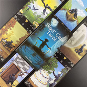 Black Cats Tarot Cards Prophecy Divination Deck Versiunea în engleză Joc de masă de divertisment