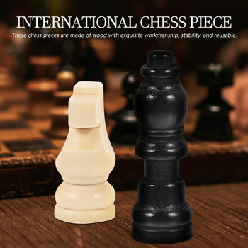 2 Σετ Ξύλινα Πιόνια Σκακιού Mini Chess Wood Chess Wood Chess Set Pieces Chess Pieces for Children