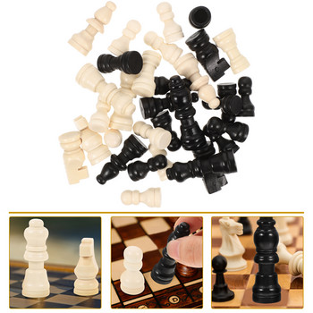 2 комплекта Дървени шахматни фигури Мини шах Дървени шахове Дървени шахматни фигури Шахматни фигури за деца