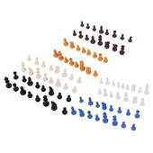 Asendusmalenupud Chessmeni kujukesed Universaalsed PS plastist vastupidavad peole
