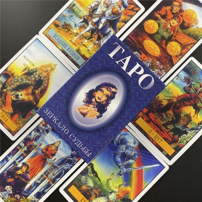 Krievu Taro klāja kabatas izmēra Taro kārtis likteņa zīlēšanai galda spēles iespējas