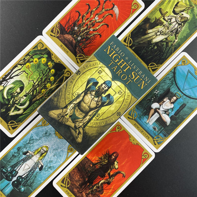 2021-es új Night Sun Tarot kártyák és PDF útmutató Jóslás Deck Szórakoztató Partik Társasjáték Támogatás Drop Shipping