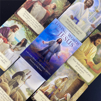 Szerető szavai Jézustól Tarot pakli Jóslás Jóslás Orákulum kártyák Családi parti szabadidős asztali játék PDF útmutatóval