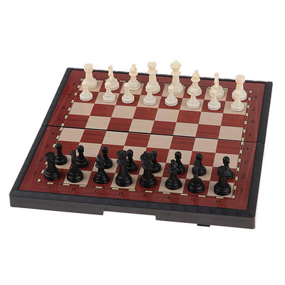 Nešiojamas sulankstomas tarptautinis šachmatų lentos šachmatų rinkinys Travel 19x10cm