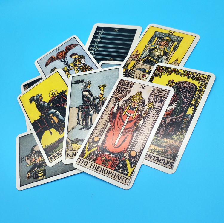 9 stili Maģiskais Tarot Izdevums angļu valodā Radiant Rider Wait Taro kārtis Rūpnīcā izgatavotas Smita Taro Klāja Galda spēļu kārtis Raganu Taro