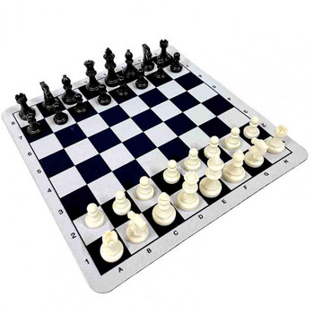 23,5 cm Vintage Chess Simple Drop Resistant PS Преносим комплект за шах Образователна играчка за деца Комплект за шах Образователна играчка