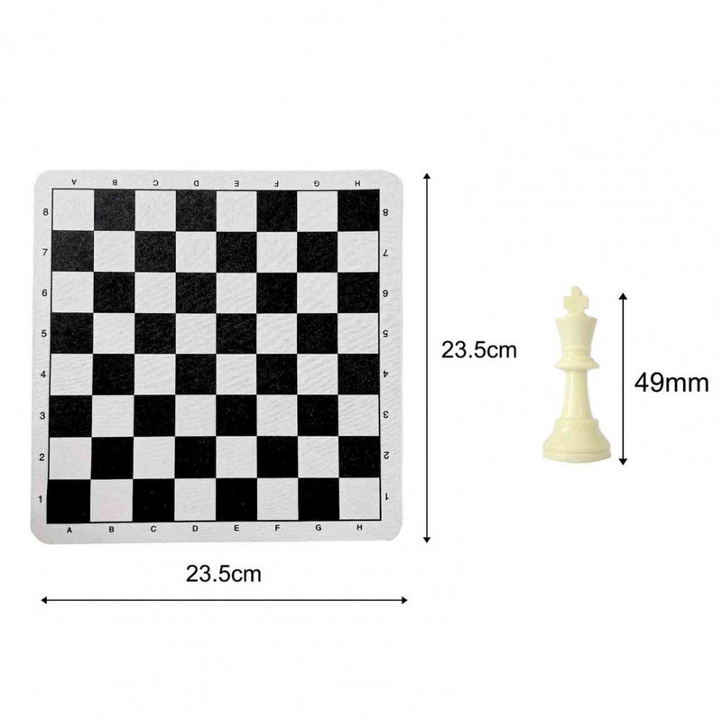 23,5 cm-es Vintage sakk egyszerű leejtésálló PS hordozható sakkkészlet oktatójáték gyerekeknek sakkkészlet oktatójáték