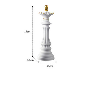 Retro šachmatų statula Dervos šachmatų figūrėlė Retro namų puošmena Papuošalai Minkšta apranga piktadarys šachmatų figūrėlė skulptūra Prabangūs šachmatai