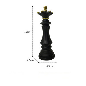 Retro šachmatų statula Dervos šachmatų figūrėlė Retro namų puošmena Papuošalai Minkšta apranga piktadarys šachmatų figūrėlė skulptūra Prabangūs šachmatai