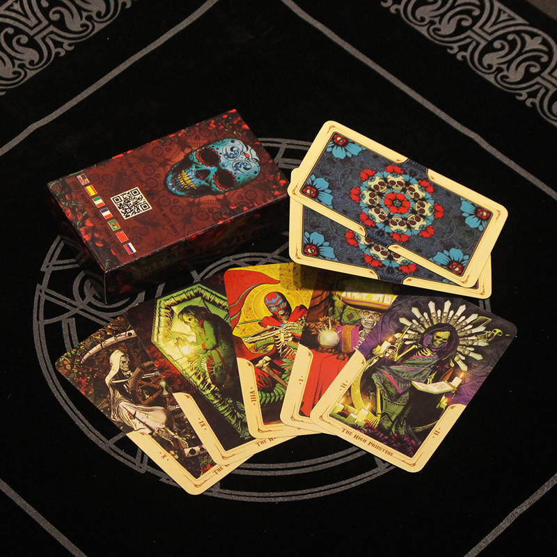 2022 New Arrive Curious Tarot Card Interactive Desktop Gothic Font Teljes angol verzió Oracle Cards Kiváló minőségű asztali játék