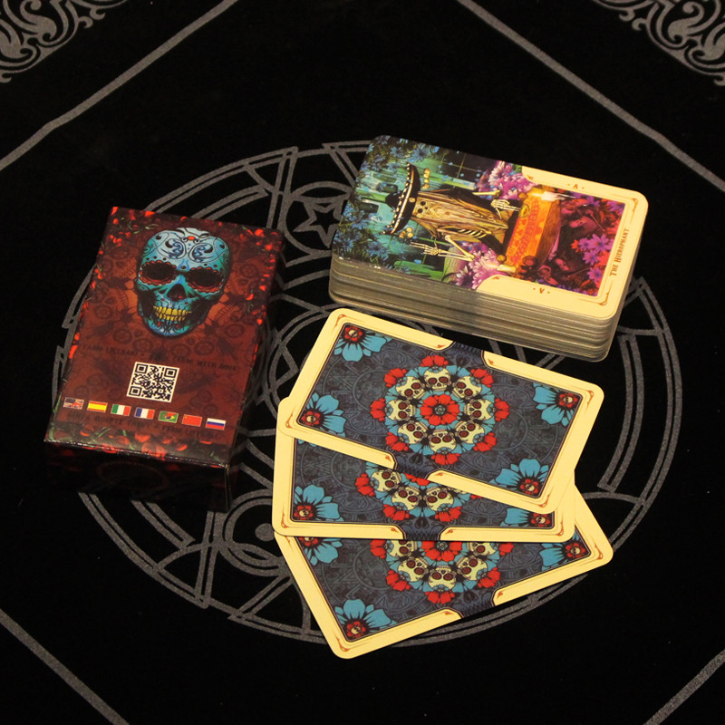 2022 New Arrive Curious Tarot Card Interactive Desktop Gothic Font Teljes angol verzió Oracle Cards Kiváló minőségű asztali játék