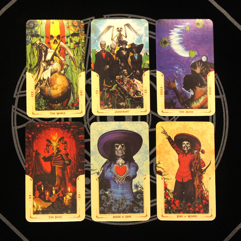 2022 New Arrive Curious Tarot Card Interactive Desktop Gothic Font Teljes angol verzió Oracle Cards Kiváló minőségű asztali játék