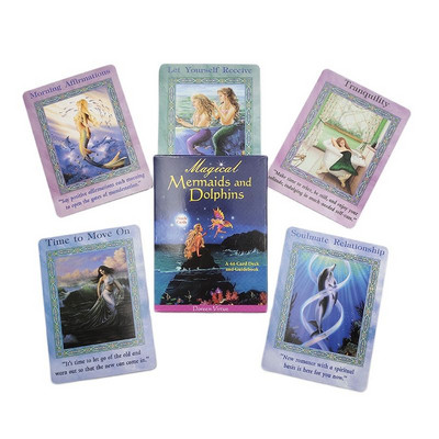 Mermaids And Dolphins Oracle Cards English Version Online Manual Tarot Cards Board Games Divination Fate Entertainment Deck