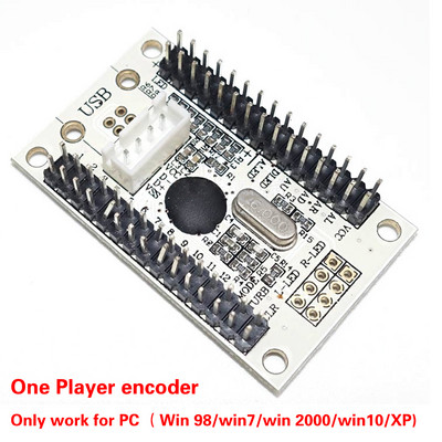 1 Arcade Zero Delay USB juhtkangi kodeerija PCB lauamängupulga kontroller arvuti ja Raspberry Pi One Player juhtimine ilma kaablita