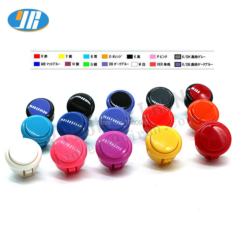 Arkadinis mygtukas originalus japoniškas SANWA OBSF-30 apvalus mygtukas mikrojungikliai 30 mm arkadinis jungiklis, skirtas „pasidaryk pats“ vairasvirtei PC PS/3