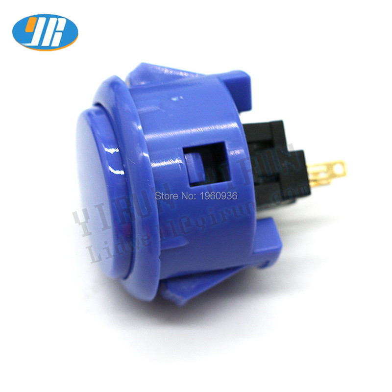 Arkadinis mygtukas originalus japoniškas SANWA OBSF-30 apvalus mygtukas mikrojungikliai 30 mm arkadinis jungiklis, skirtas „pasidaryk pats“ vairasvirtei PC PS/3