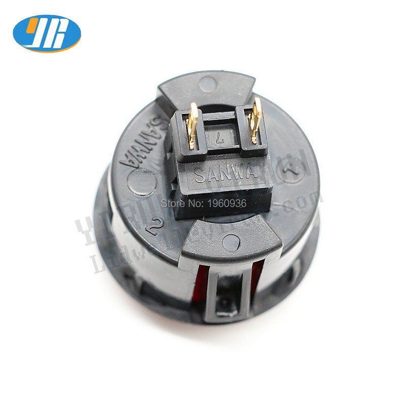 Arkadinis mygtukas originalus japoniškas SANWA OBSF-30 apvalus mygtukas mikrojungikliai 30 mm arkadinis jungiklis, skirtas „pasidaryk pats“ vairasvirtei PC PS/3