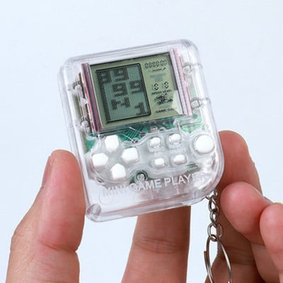 Pocket Mini Classicgame Machine gyerek kézi retro nosztalgikus játékkonzol kulcstartóval Hamster videojáték 26 játék ajándék