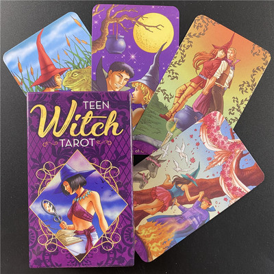 Нови Teen Witch Таро Тесте Карти и PDF Насоки Гадаене Развлечения Партита Поддръжка Настолна игра Drop Доставка