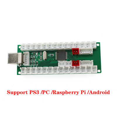 2 jucători PS3/PC/Raspberry Pi/Android Placă de joc Arcade Zero Delay Encoder USB SANWA Joystick Controller Control fără cablu