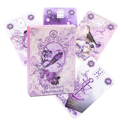 Oferta fierbinte Lavanda Lenormand Oracle Carte de tarot Carte de divinație a destinului Jocuri de masă Cărți de joc pentru petrecere a ghicitului.