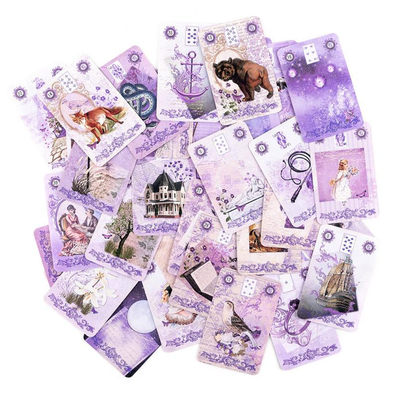 Oferta fierbinte Lavanda Lenormand Oracle Carte de tarot Carte de divinație a destinului Jocuri de masă Cărți de joc pentru petrecere a ghicitului.