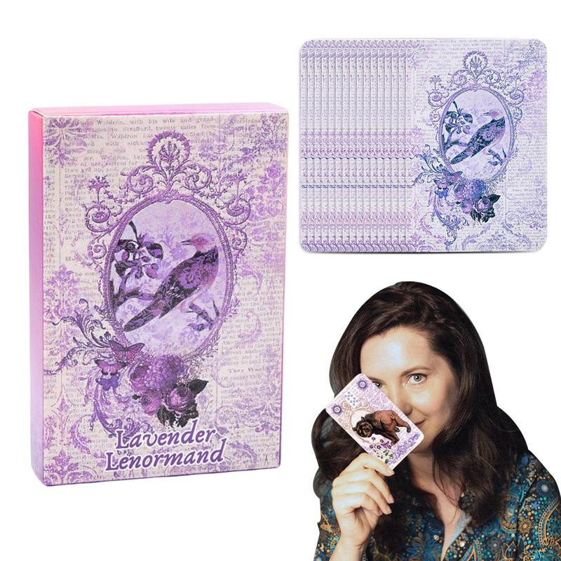 Oferta fierbinte Lavanda Lenormand Oracle Carte de tarot Carte de divinație a destinului Jocuri de masă Cărți de joc pentru petrecere a ghicitului.
