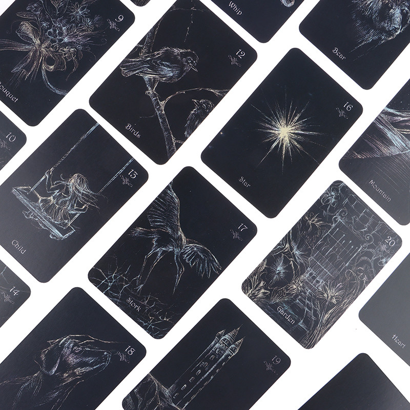 Clair De Lune Lenormand Tarot Clair De Lenormand Oraakli kaardid Saatuse ennustamise Taro kaardilauamäng veebijuhendiga