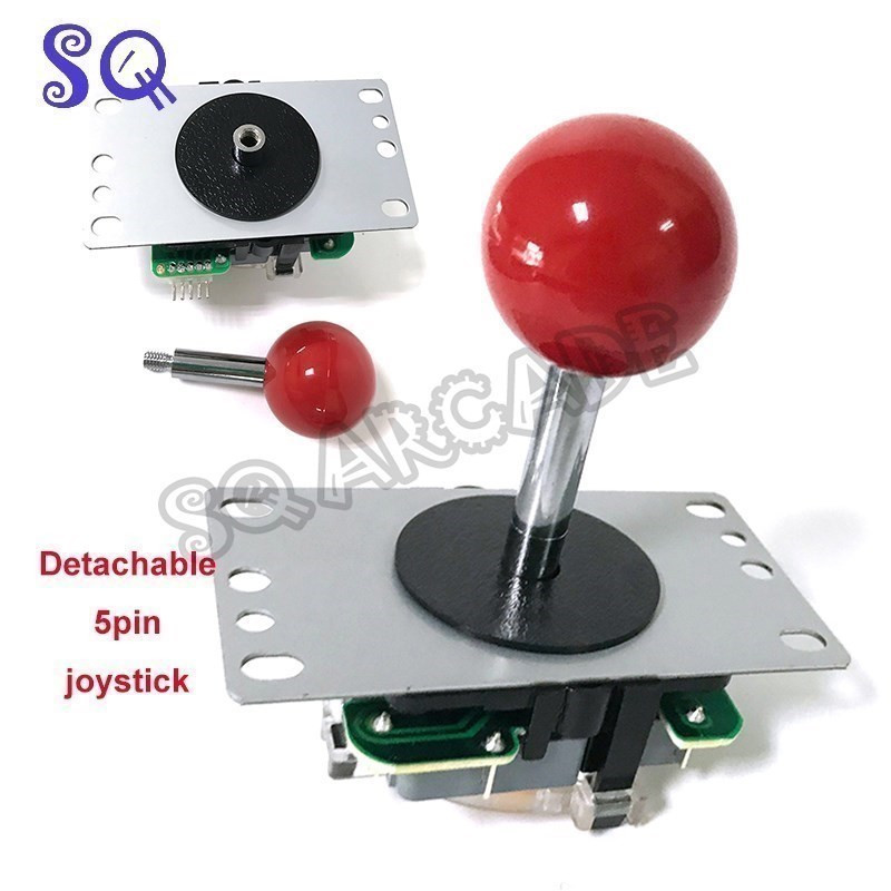 Arcade DIY alkatrészek Levehető 5 tűs joystick tengely golyós felső Retro Crafts gyorskioldó 4 8 utas bot barkács árkádos gépszekrényhez