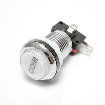 33 mm läbimõõduga 28 mm kinnitusauk KROOMkattega valgustatud 12 V LED-saalide nupp mikrolülitiga 5 värvi