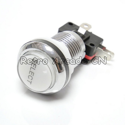 33 mm läbimõõduga 28 mm kinnitusauk KROOMkattega valgustatud 12 V LED-saalide nupp mikrolülitiga 5 värvi