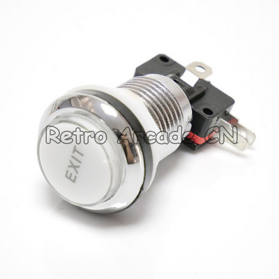 33 mm läbimõõduga 28 mm kinnitusauk KROOMkattega valgustatud 12 V LED-saalide nupp mikrolülitiga 5 värvi