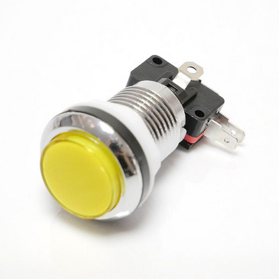 33 mm läbimõõduga 28 mm kinnitusauk KROOMkattega valgustatud 12 V LED-saalide nupp mikrolülitiga 5 värvi