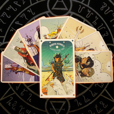 2021-es új érkezésű Tarot interaktív asztali Oracle Card Tarots pakli Útmutató kezdőknek szórakoztató kártyákkal