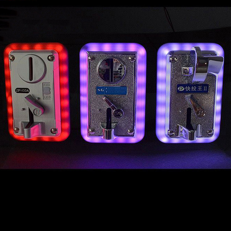 LED-es érmefoglalat LED-vaku dekoratív típusú érmeválasztó világító keret az árusító árkád gépekhez univerzális árkád alkatrészek