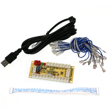 Μηδενική καθυστέρηση ελεγκτής πλακέτας καλωδίου USB PC & Raspberry Pi Control Retro Arcade Handle PCB Joystick 5V Led Light Button Encoder