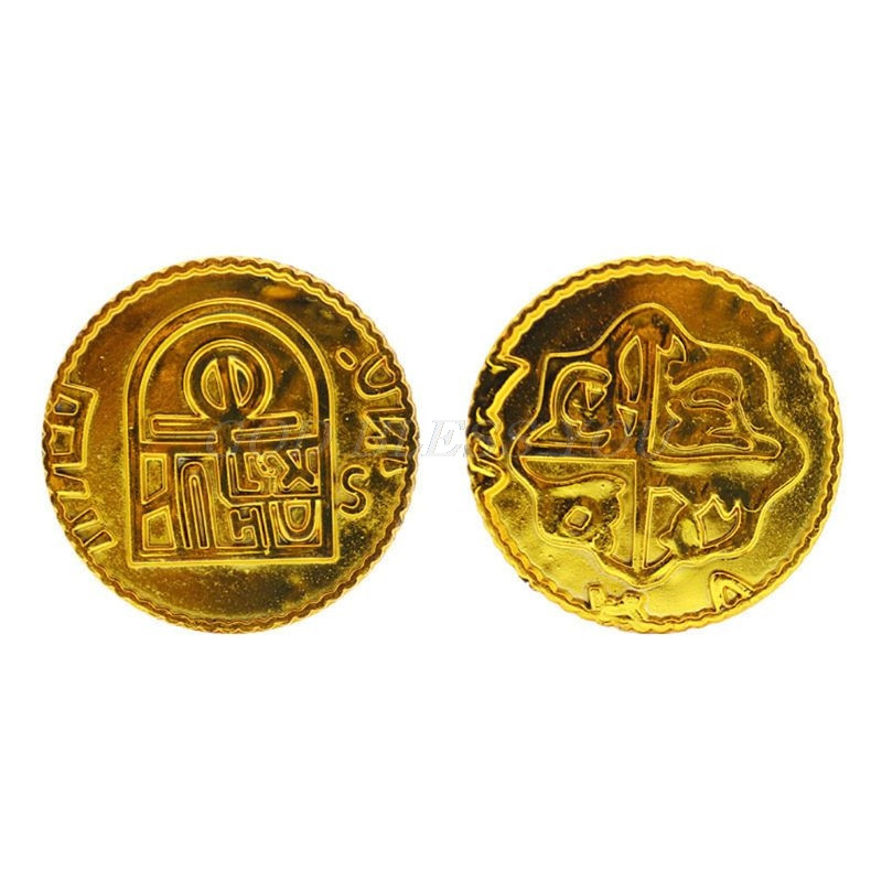 100 tk Pirate Treasure Game Pokkerižetoonid Kullatud plastist pokkeri kasiino mündilangetamine