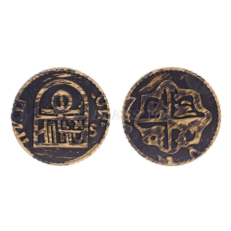 100 tk Pirate Treasure Game Pokkerižetoonid Kullatud plastist pokkeri kasiino mündilangetamine