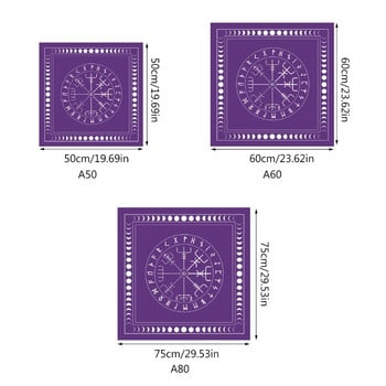 49x49cm Τραπεζομάντιλο με κάρτα Ταρώ Φανέλα Γεωμετρική Φιγούρα Μαντική Πανί Βωμού Επιτραπέζιο παιχνίδι Oracles Card Pad Runes Υποστήριξη H8WC